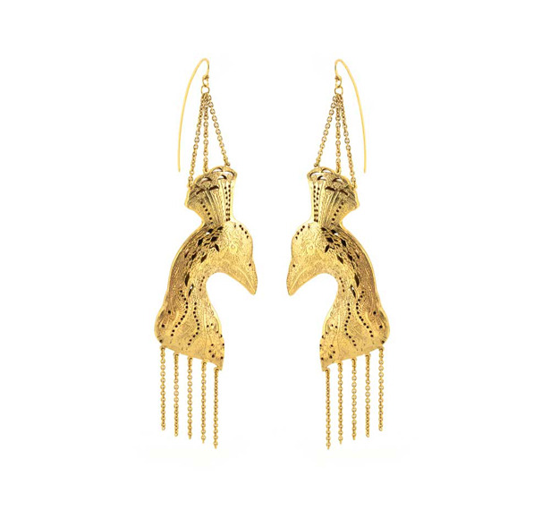 Oriental Peacock Earrings